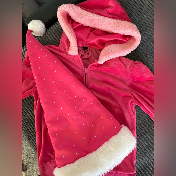 V-Neck Velour Onesie With Hat